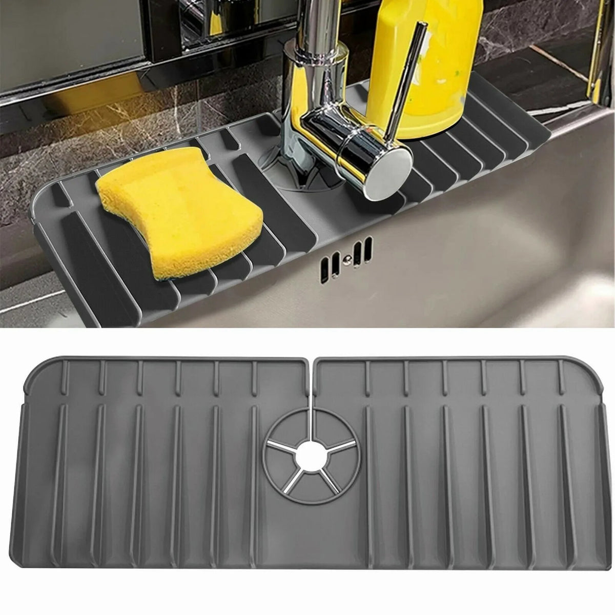 Faucet Absorbent Mat Silicon Sink Splash Guard Drain