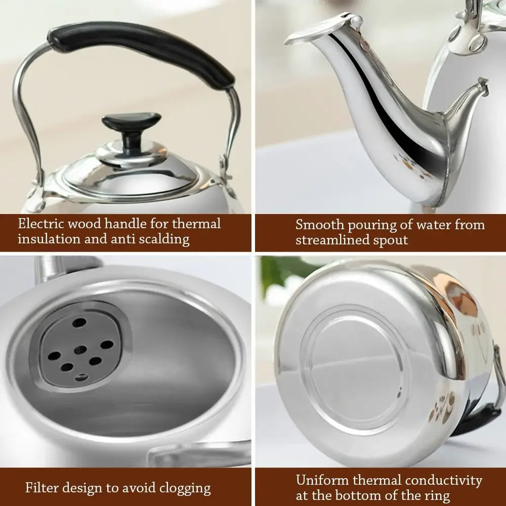Stainless Steel Tea Kettle Whistle Tea Infuser Large