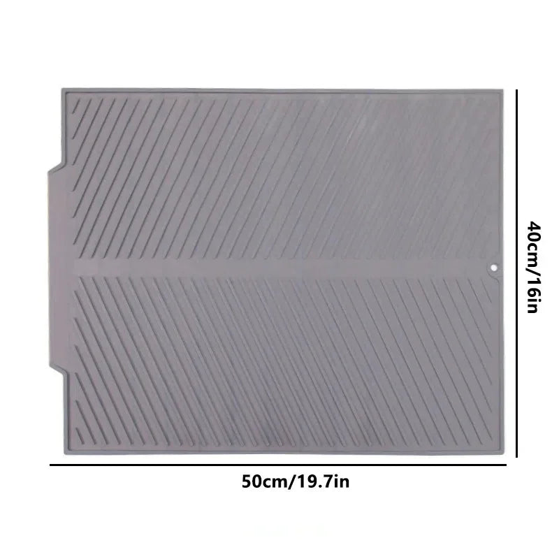 1pcs Wave Draining Pad Silicone Drying Mat Non-Slip