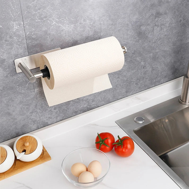 Paper Roll Holder Wall Mounted Organizer Stainless Steel