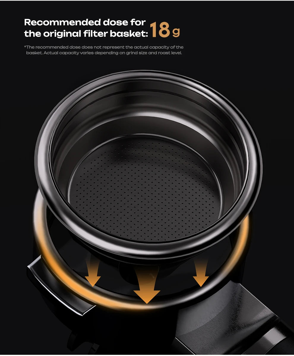 Hibrew V61 58mm Espresso Bottomless Portafilter 2in1 Double