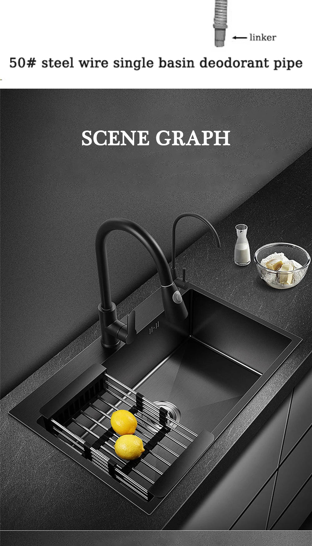 Dqok Stainless Steel Sink Slot Dish Basin Sink