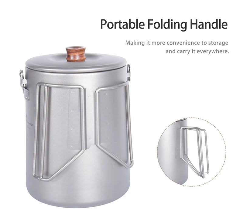 Boundless Voyage 5l Titanium Kettle Camping Coffee 500ml