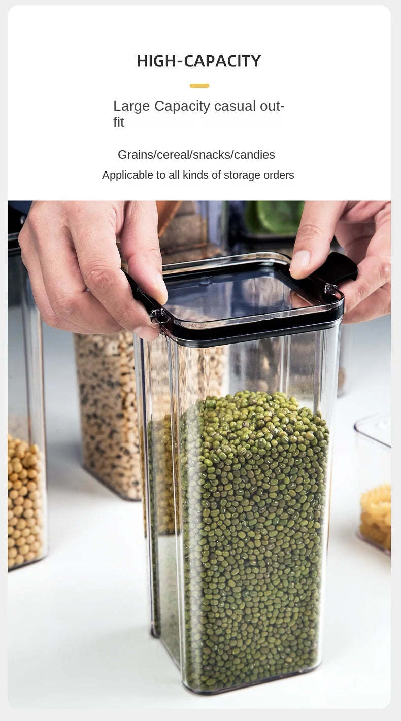1-4pcs Sealed Jars Organizer Grain Storage Boxes Large