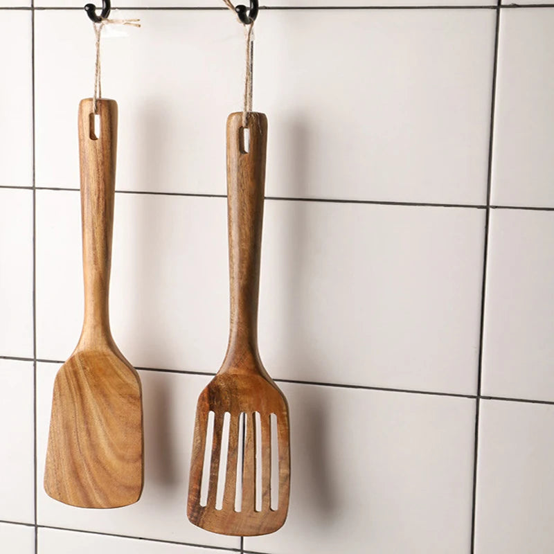 Teak Spatula Of Wooden Spatula Cooking Nonstick Cooking