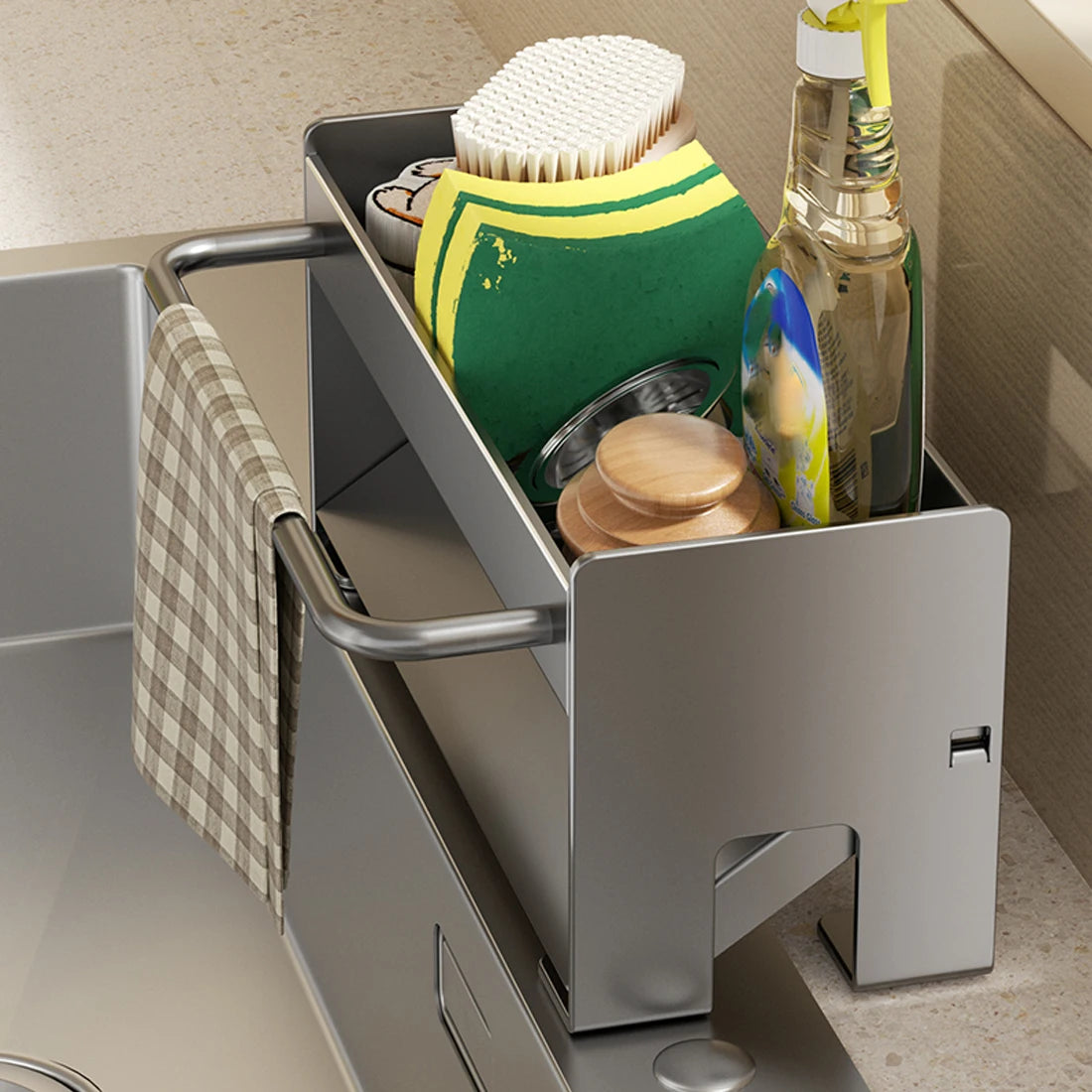 Sink Stand Sponge Holder Dish Drainer Organizers Storage