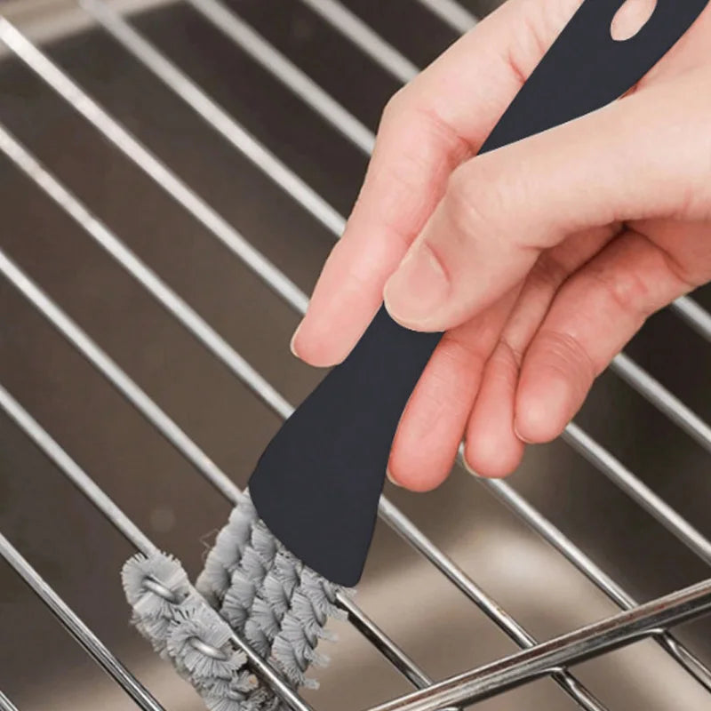 Houseeker Bbq Grill Barbecue Cleaning Brush V-Shaped Hooked