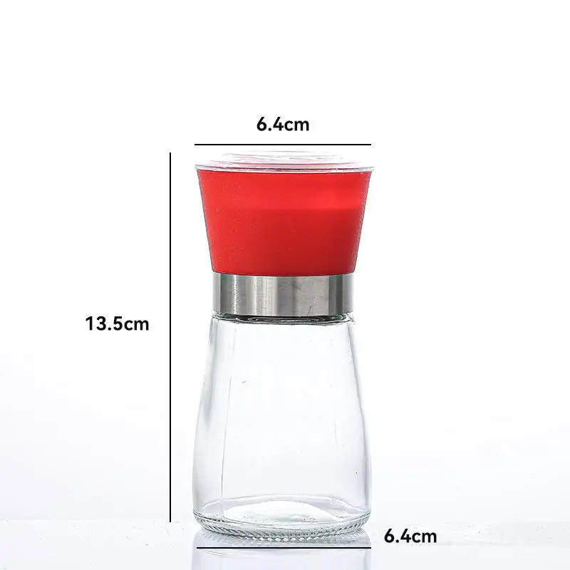 Salt Pepper Grinder Stainless Steel Glass Spice Bottle