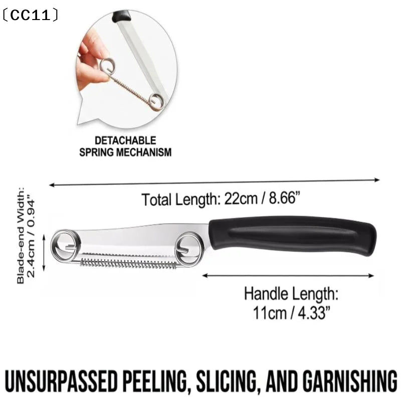 In Stainless Steel Vegetable Fruit Peeler Adjustable Slicing