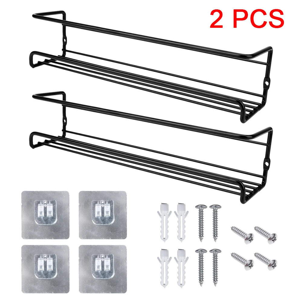 Organizer Metal Hanging Racks Restaurant Wall-Mounted Seasoning
