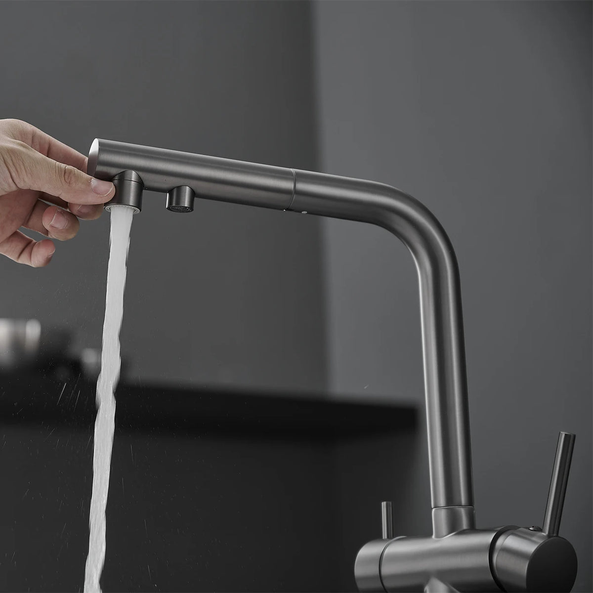 Ways Pull Out Filter Faucets Quality Brass Cold