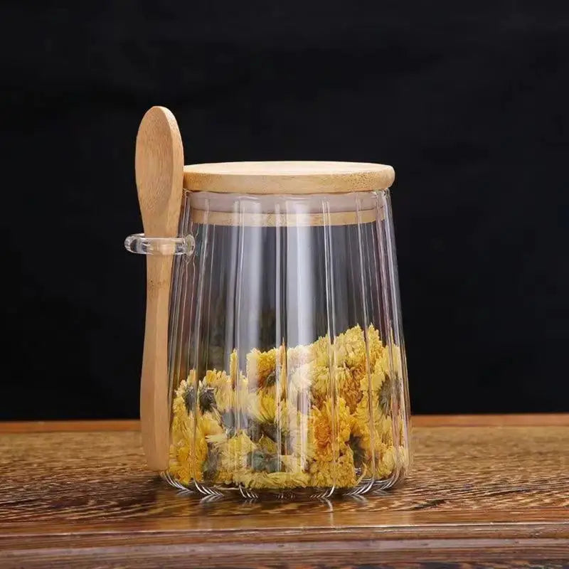 Airtight Food Containers Storage Pots Glass Jar Lid