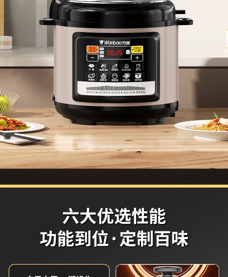 Electric Pressure Cooker Stainless Steel Smart Rice Cooker