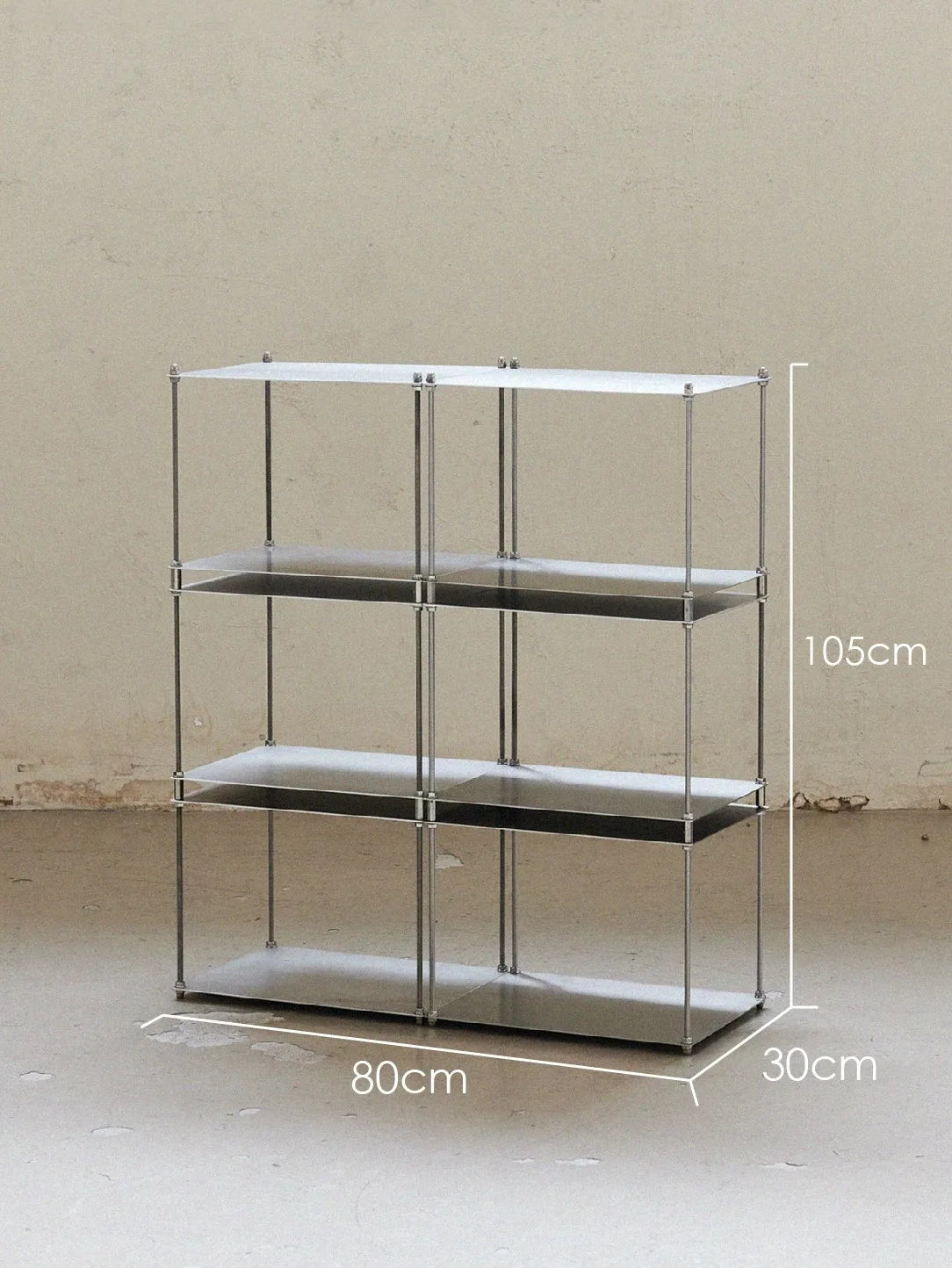 Stainless Steel Metal Bauhaus Modular Storage Rack Floor