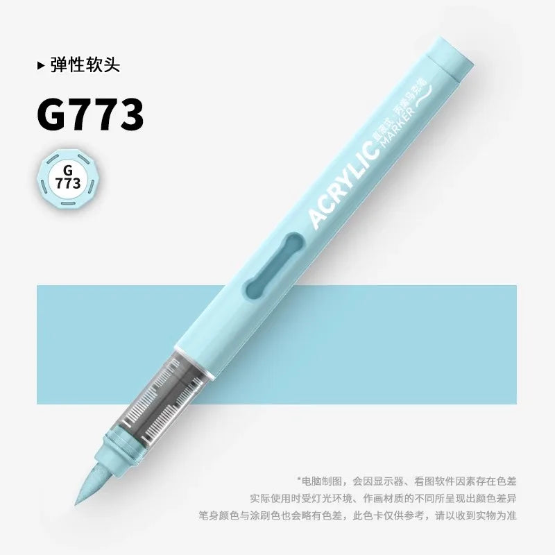 120/1 Colors Direct-Liquid Acrylic Brush Markers Pen Waterproof