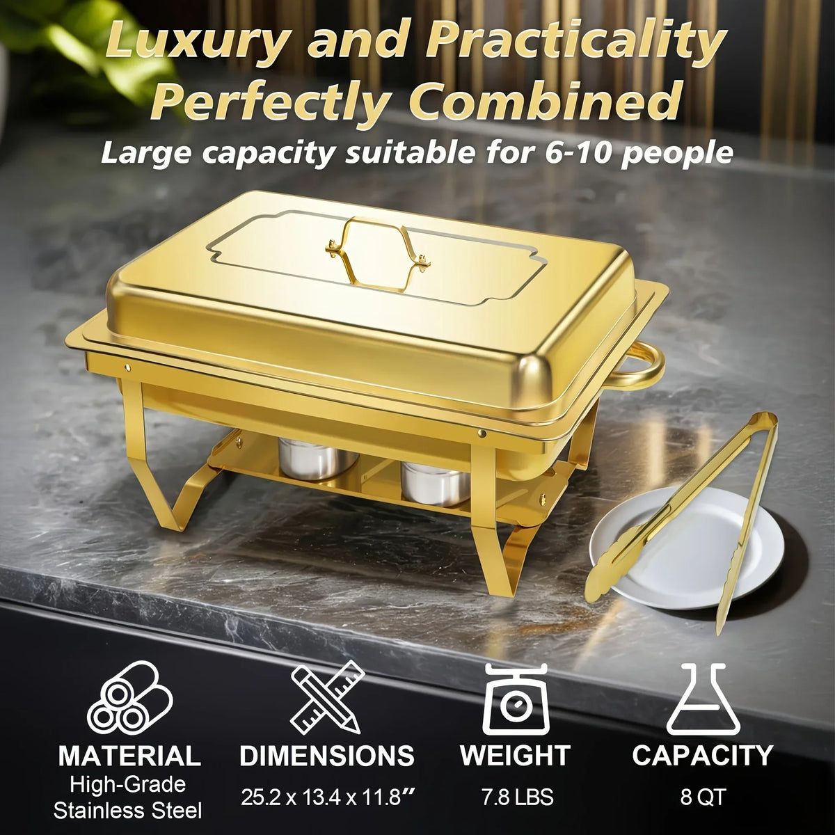 Buffet Baking Tray Quart Golden Baking Tray Buffet