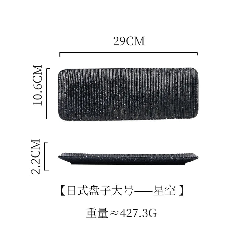 Japanese-Style Rectangular Plate Creative Ceramic Dish Sushi