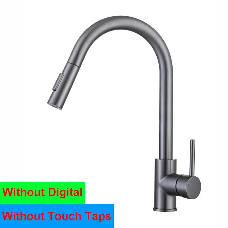 Digital Touch On Faucet 304 Stainless Steel Cold