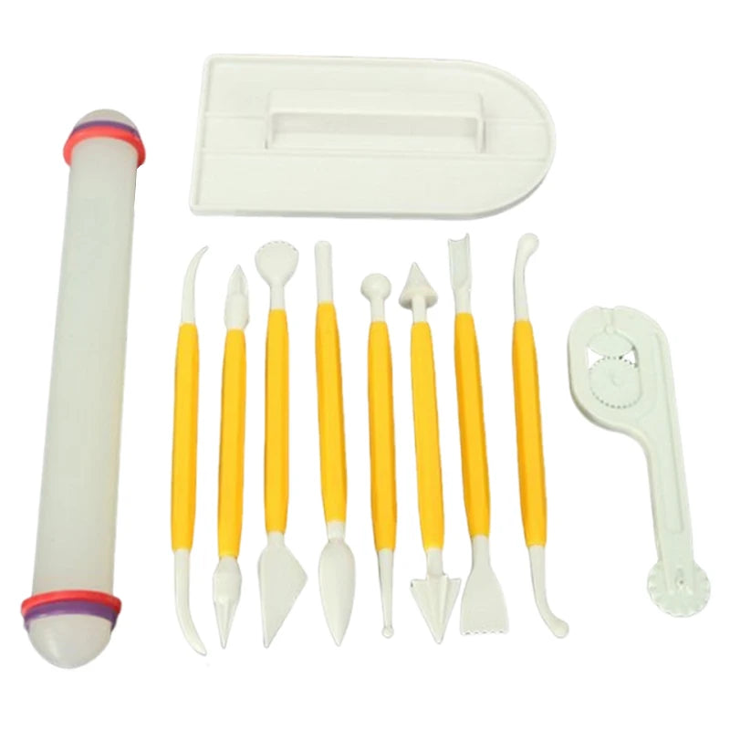 11pcs/Set Baking Cake Diy Paste Scraper Smoother Adjustable