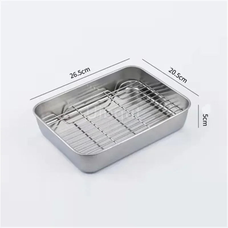 304 Stainless Steel Baking Tray Plate Bbq Tray