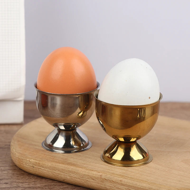 4pcs Egg Cups Handy Stainless Steel Boiled Egg