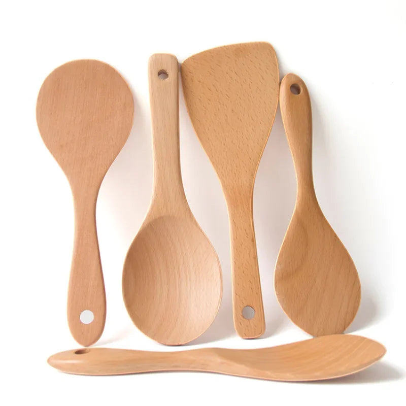 Types Wooden Rice Paddle Spoon High Quality Rice