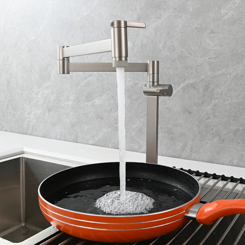 Ciencia Brass Pot Filler Faucet Deck Mount Stove