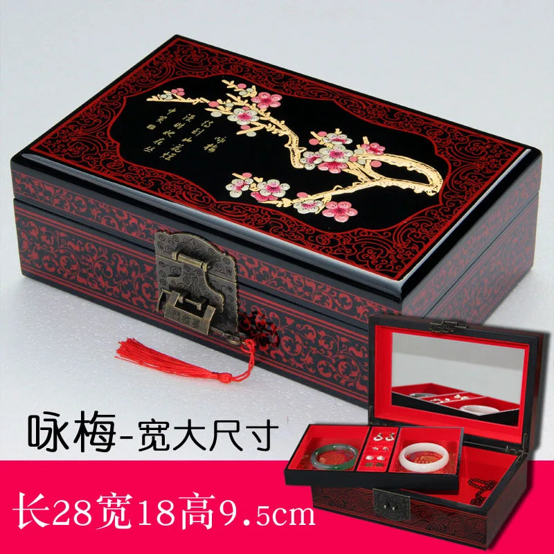 Chinese Style Wooden Lacquer Box Pu Er Tea