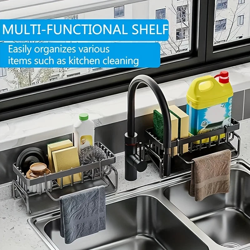 Sink Sponge Holder Stainless Steel Sponge Storage Self