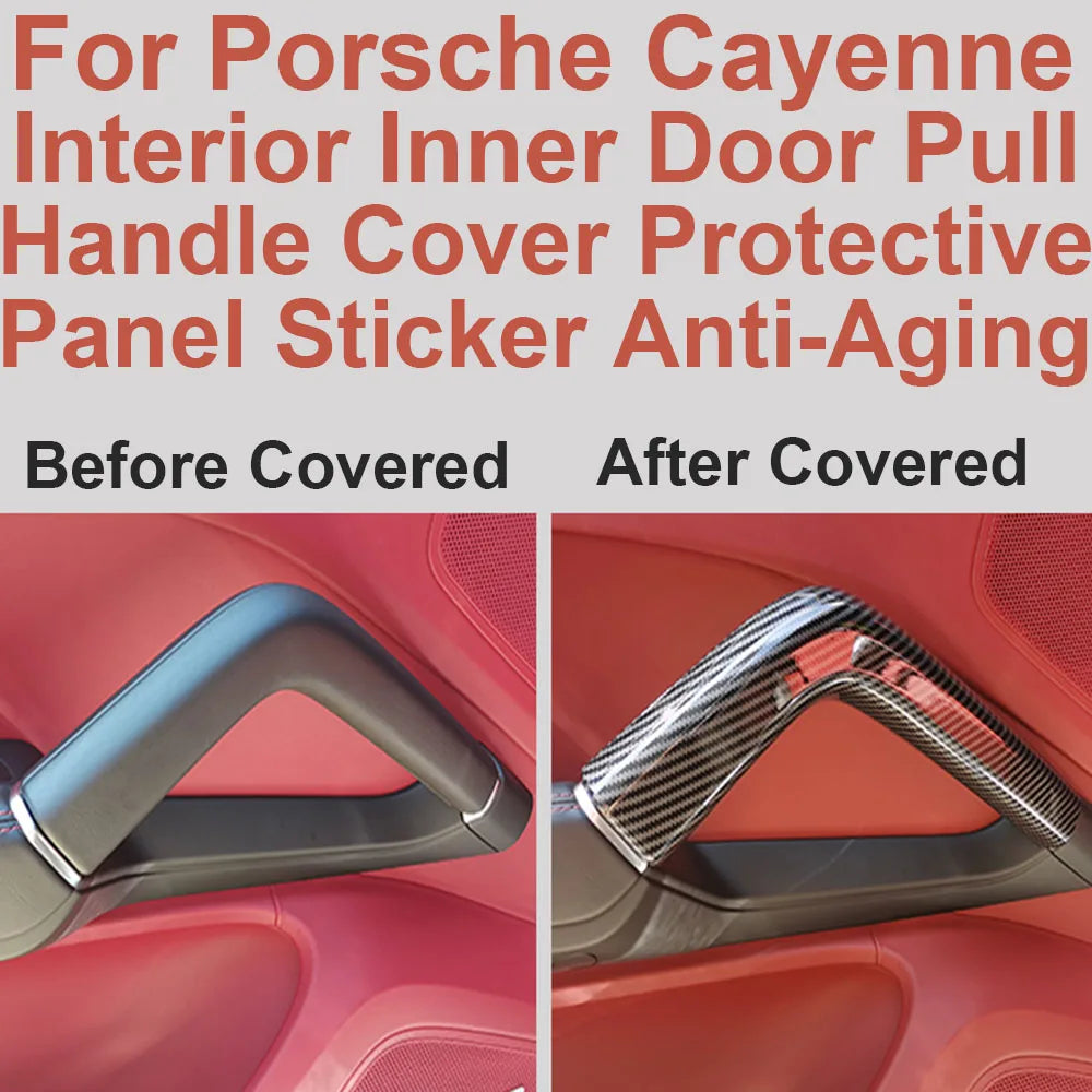 Car Abs Carbon Fiber Interior Door Pull Handle