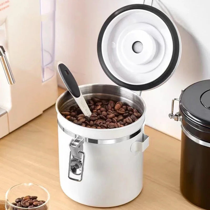 Large Capacity Coffee Beans Vacuum Storage Container Stainless