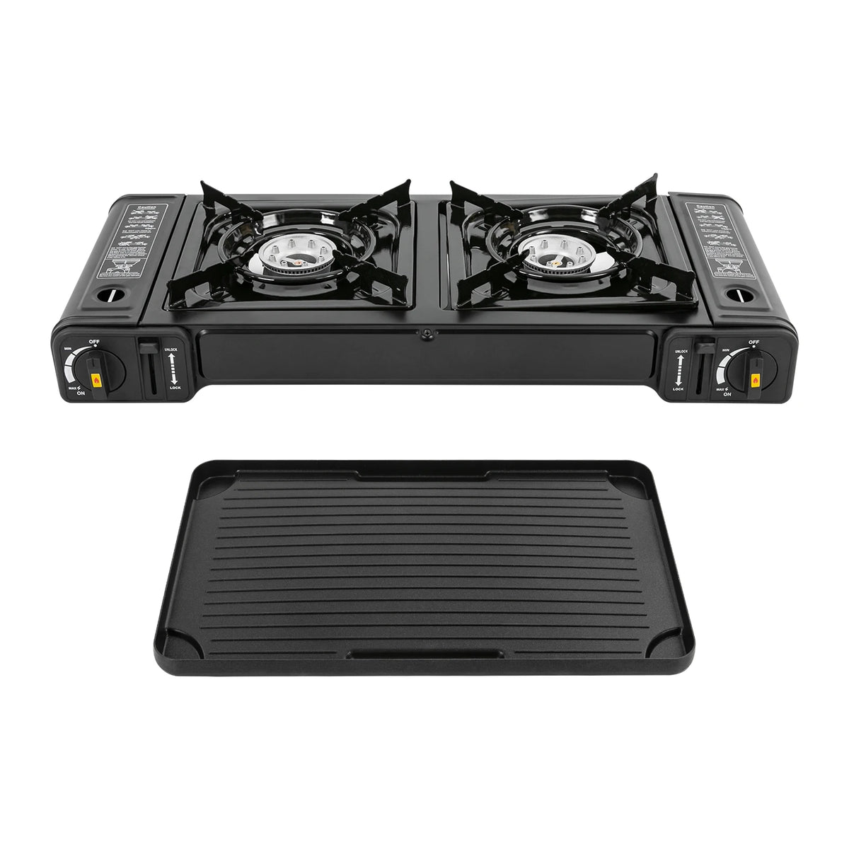 Double Head Barbecue Gas Stove Baking Tray Application