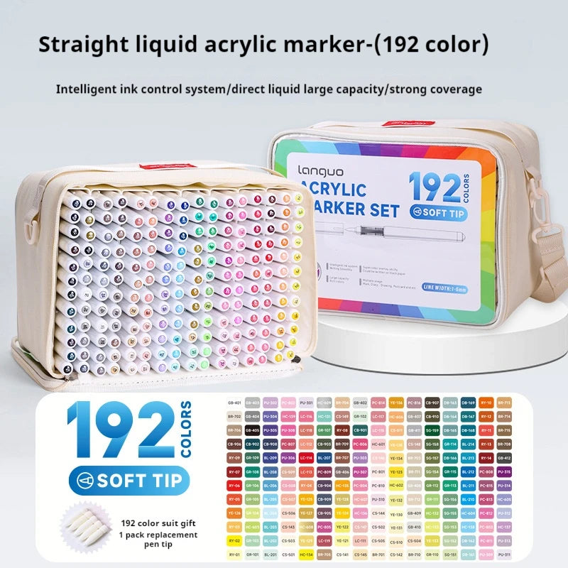 96/192/240/288 Colors Direct Liquid Acrylic Paint Pens Brush