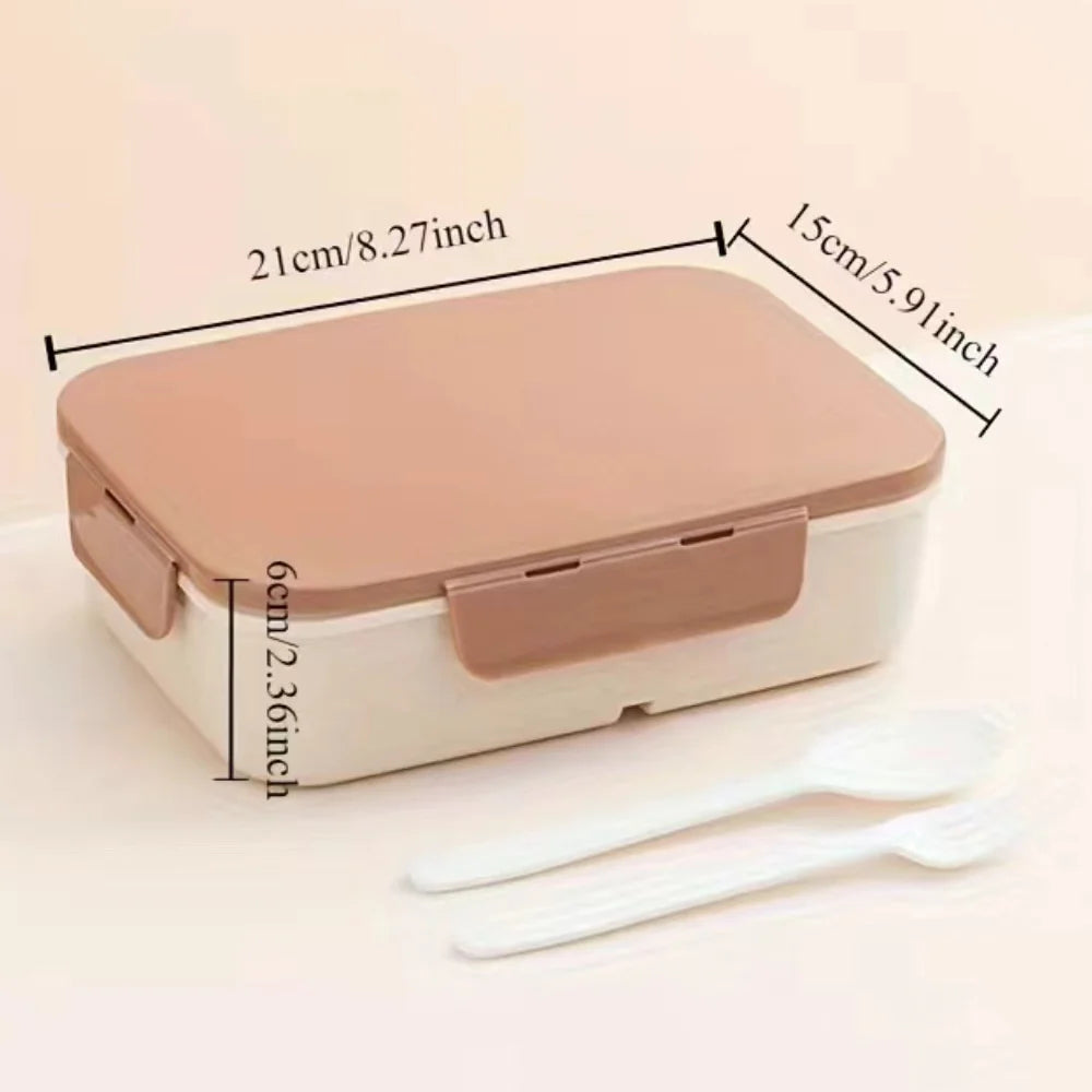 Flip Lid Compartment Lunch Box Food Organizer Case