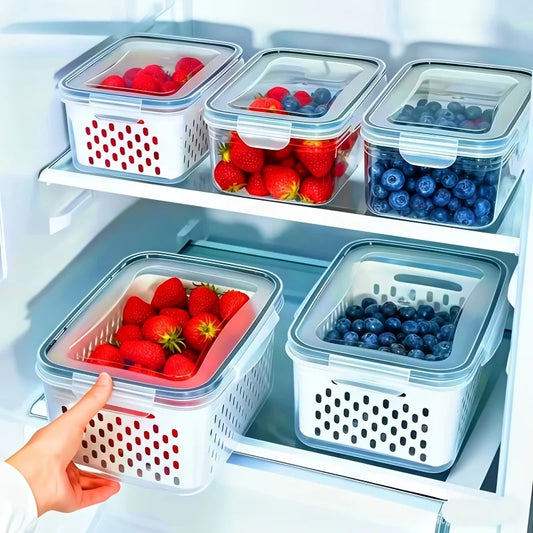 4pcs/Set Leak-Proof Food Storage Containers-Airtight Stackable