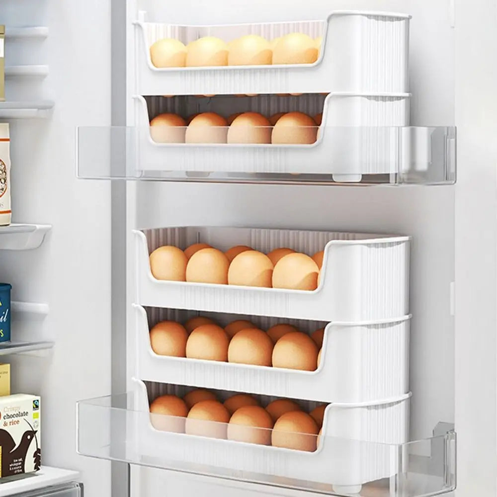 Plastic Refrigerator Side Door Egg Tray Fresh-Keeping Multi-Layer