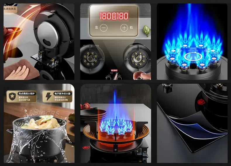 Gas Stoves Dual Stove Embedded Nature Gas/Lpg Timing