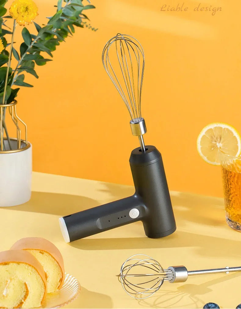 Electric Egg Beater Food Whisk Handheld Rechargeable Speeds
