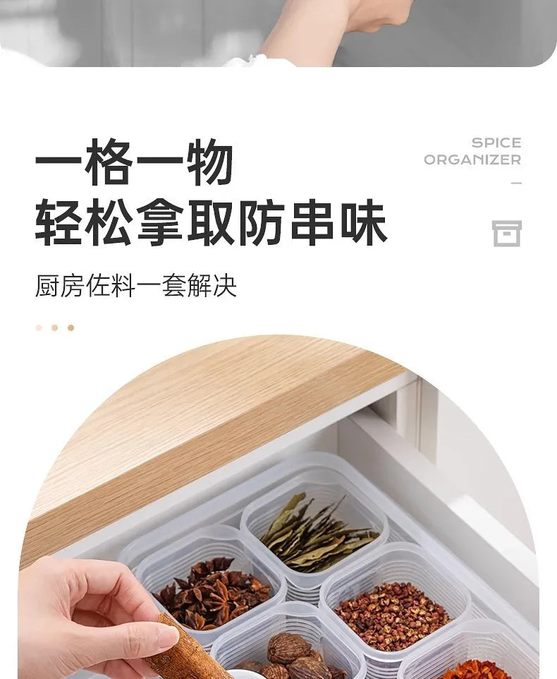 Food Storage Container Grids Vegetable Fruit Fresh-Keeping Box