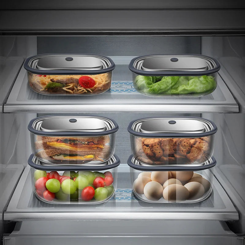 High Borosilicate Glass Rectangle Lunch Box Microwave Heating