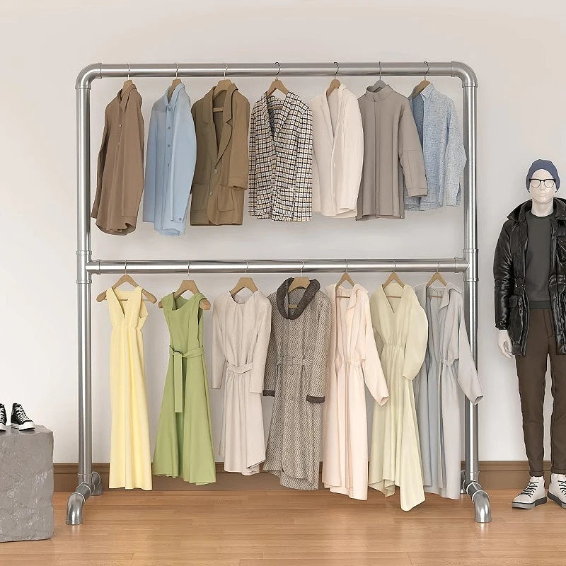 Floor Standing Clothes Rack Bedroom Hanging Clothes Rack