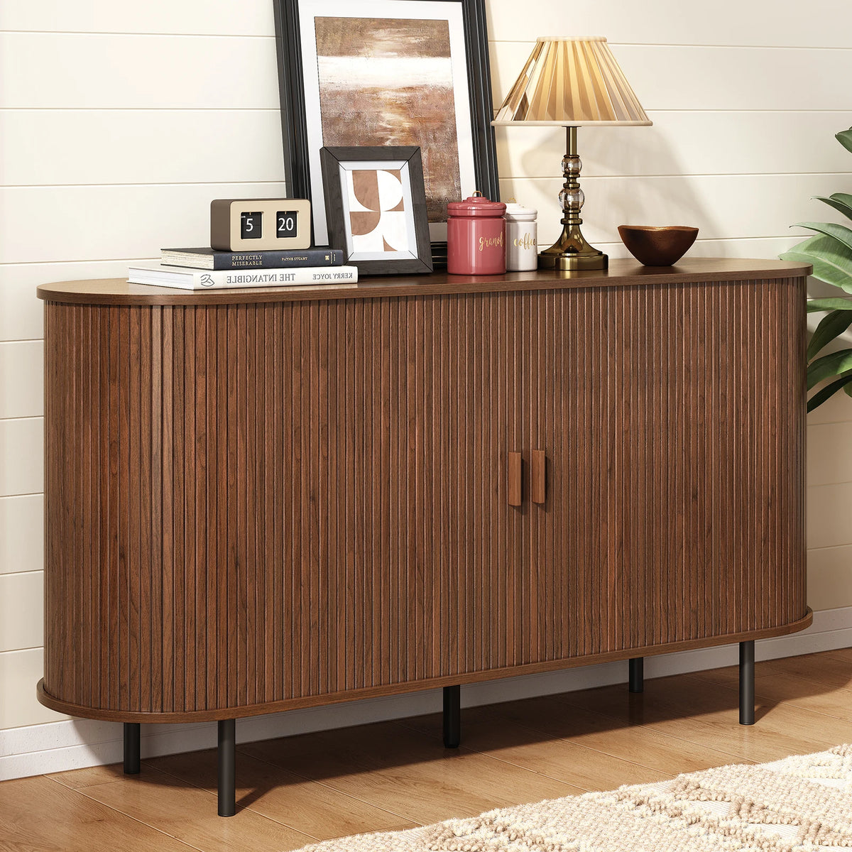 55 Sideboard Buffet Cabinet Storage Cabinet Adjustable Shelf