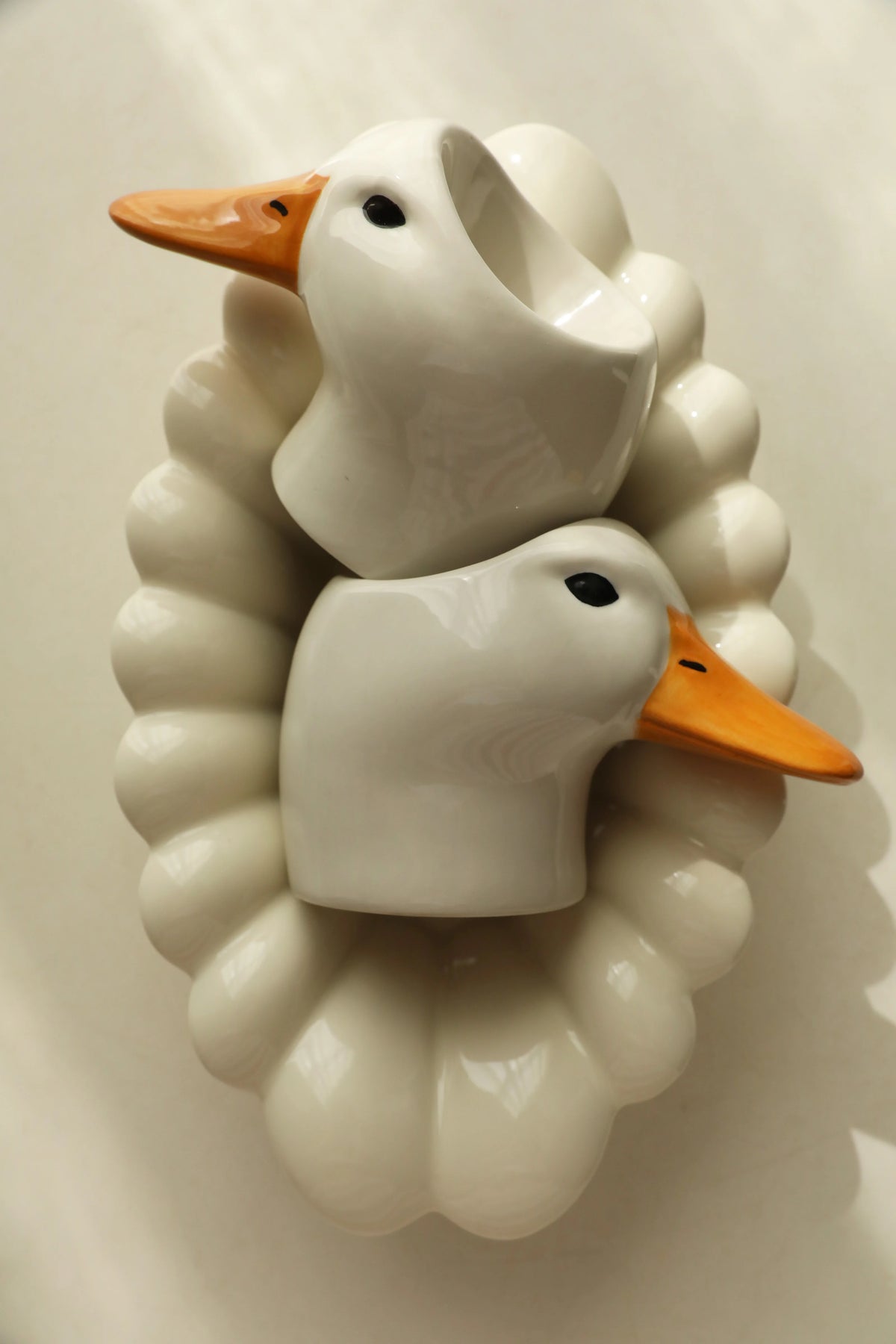 Ceramic Duck Swan Shape Egg Holder Storage Cup