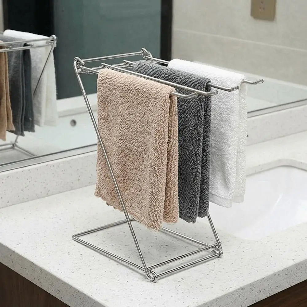 Stainless Steel Dishcloth Hanging Shelf Foldable Design Rag