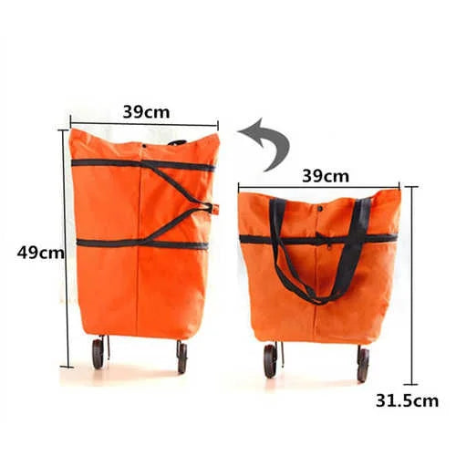 Folding Reusable Shopping Bags Small Pull Cart Buy