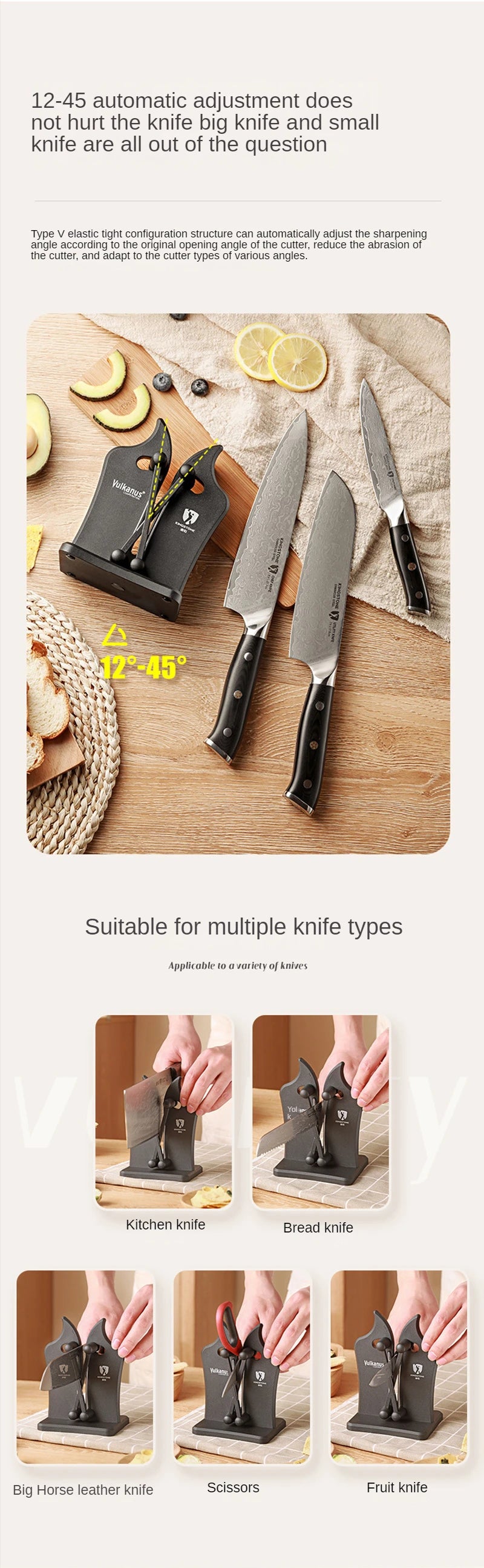 Knife Sharpener Sharpening Easy Safe Sharpening Chef Knife