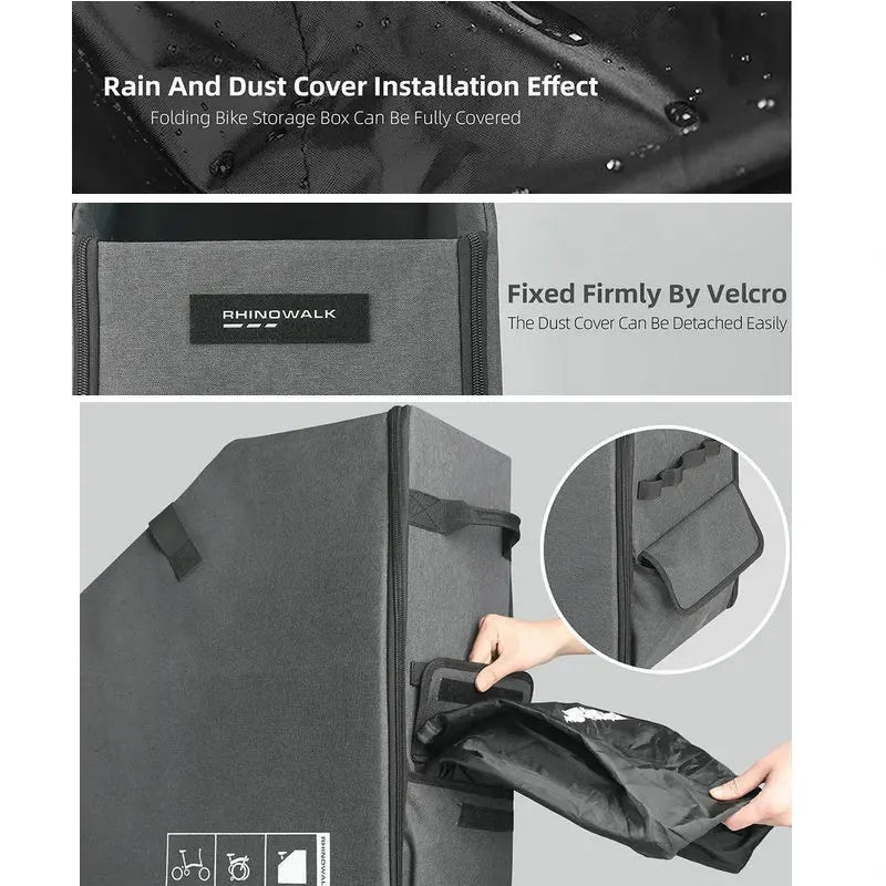 Rhinowalk Folding Bike Storage Box Quick Release Wheel