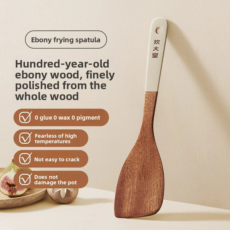 Cooker King Ebony Wood Cooking Utensils Heat Resistant