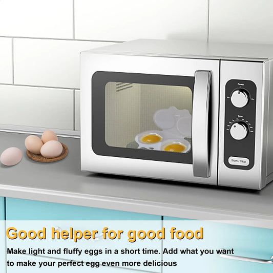 Food Grades Plastic Microwave Cooking Eggs Steamer Convenient