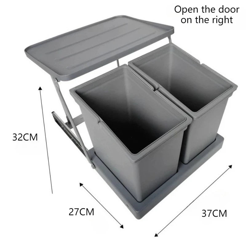 Large Capacity Trash Can Recycle Trash Bin Food